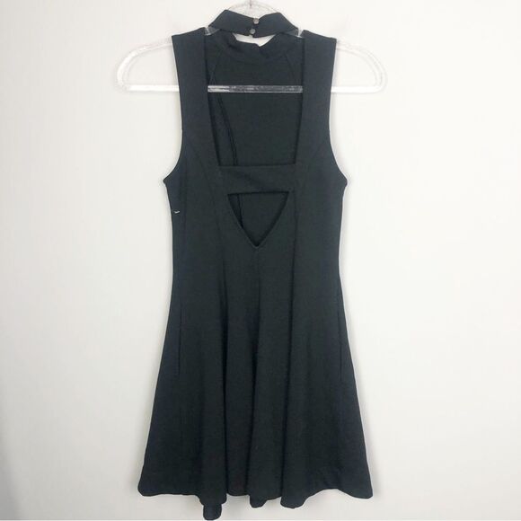 FREE PEOPLE | Cha Cha Black Fit & Flare Layla Skater Dress Women’s Size X-Small - Picture 11 of 14